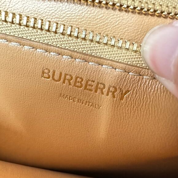 Burberry Small TB Bag Tan Leather Crossbody with Gold TB Logo — with Dust Bag - Picture 7 of 14